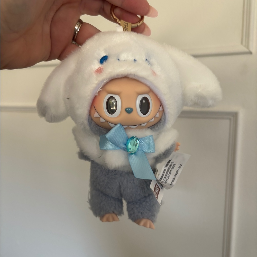 Pop Mart Labubu Sea Salt Coconut Exciting Macaron w/ Cinnamoroll Hood